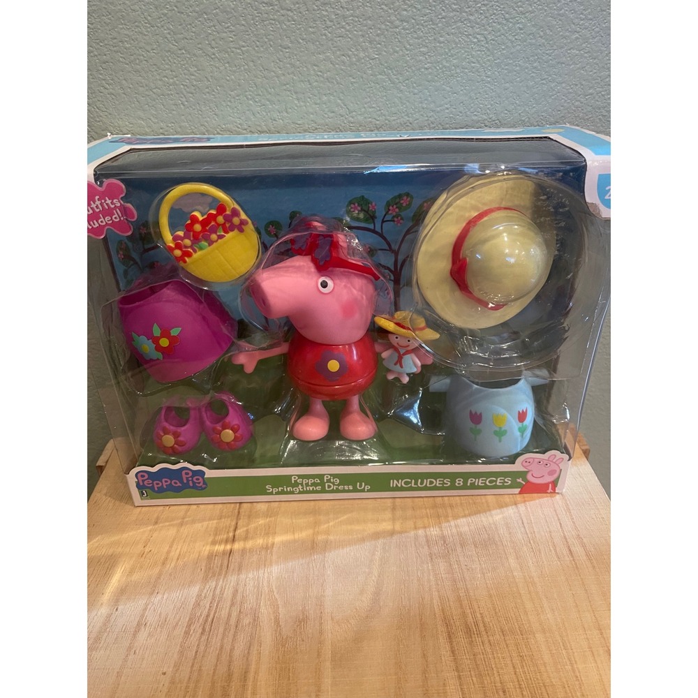 Peppa Pig Springtime Dress Up kids Girls Toy 8 Pieces Set New